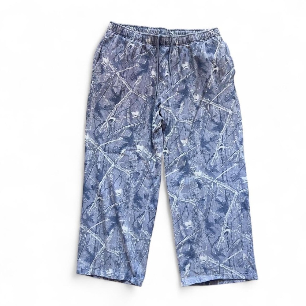 Aeropostale Cloud Soft Blue Camo Sweatpants Wide Leg Size XXL Loungewear